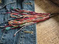 Image 22 of Indigo Blue series . Beaded Tassel earrings n7