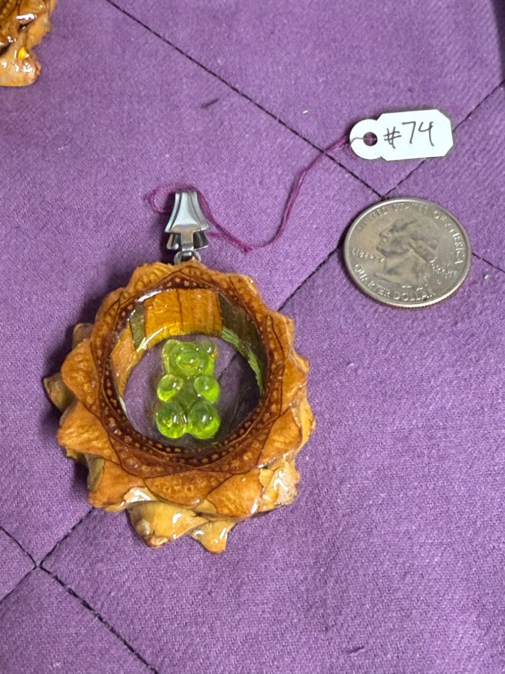 Image of Gummy Bear Pinecone Pendant #74