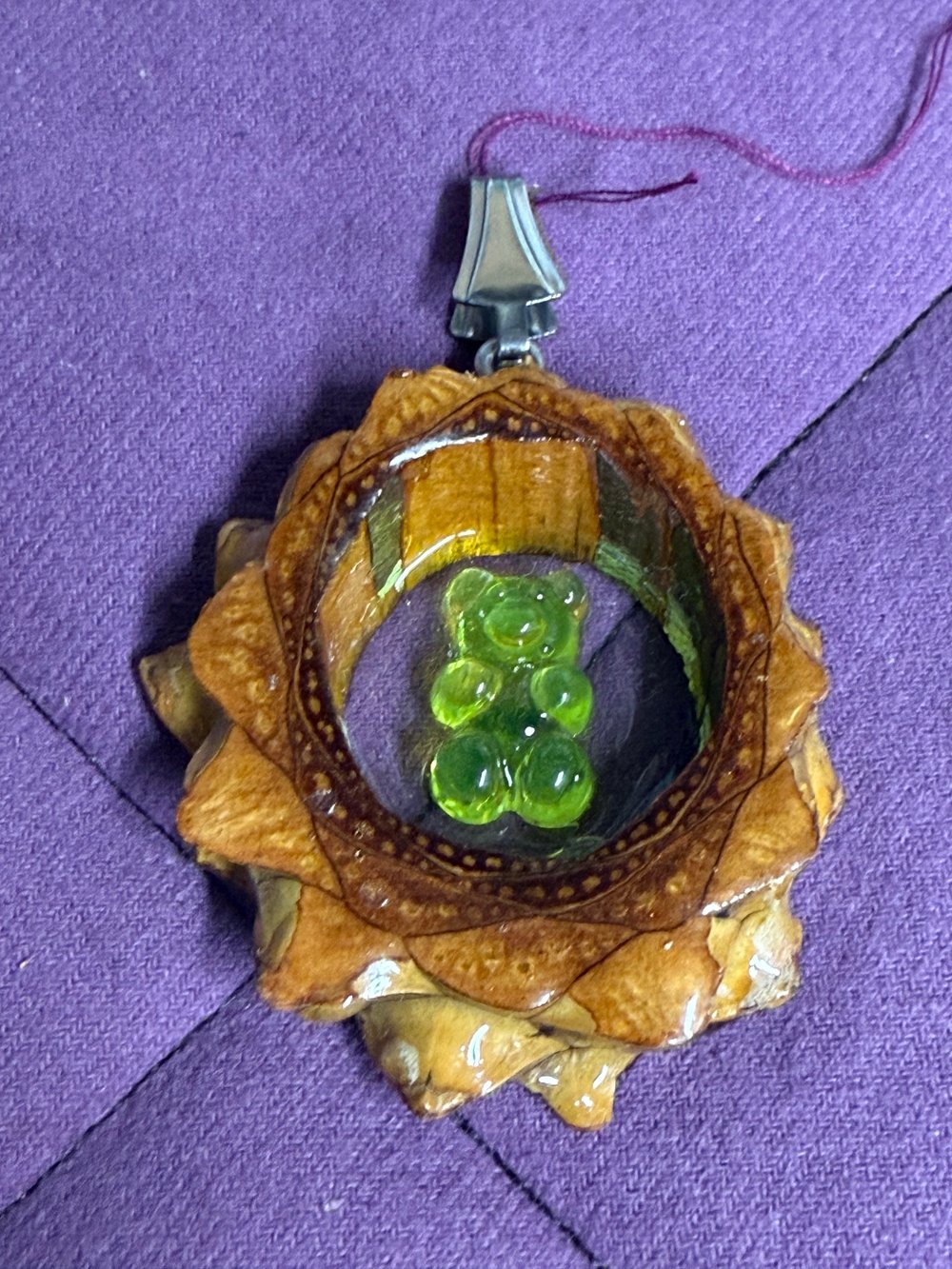 Image of Gummy Bear Pinecone Charm | Handmade PNW Jewelry | #74