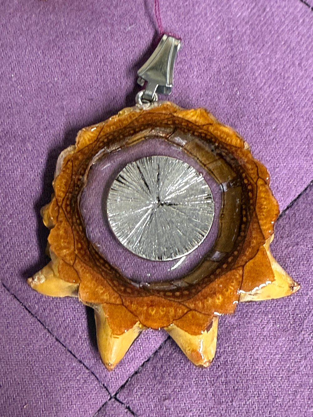 Image of Waves Pinecone Pendant #73