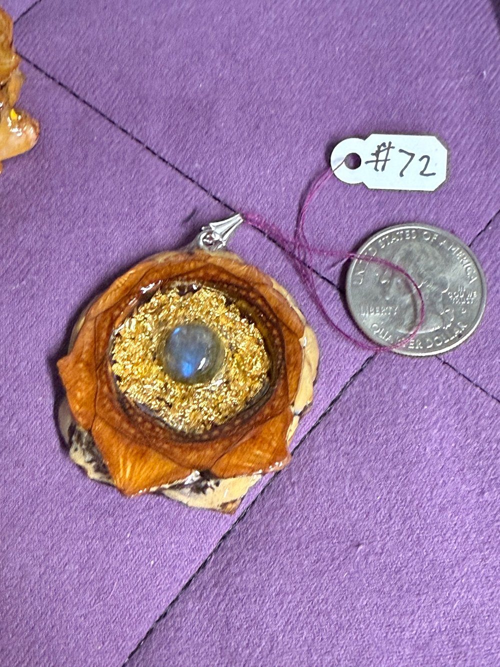 Image of Labradorite Pinecone Charm | Handmade PNW Jewelry | #72