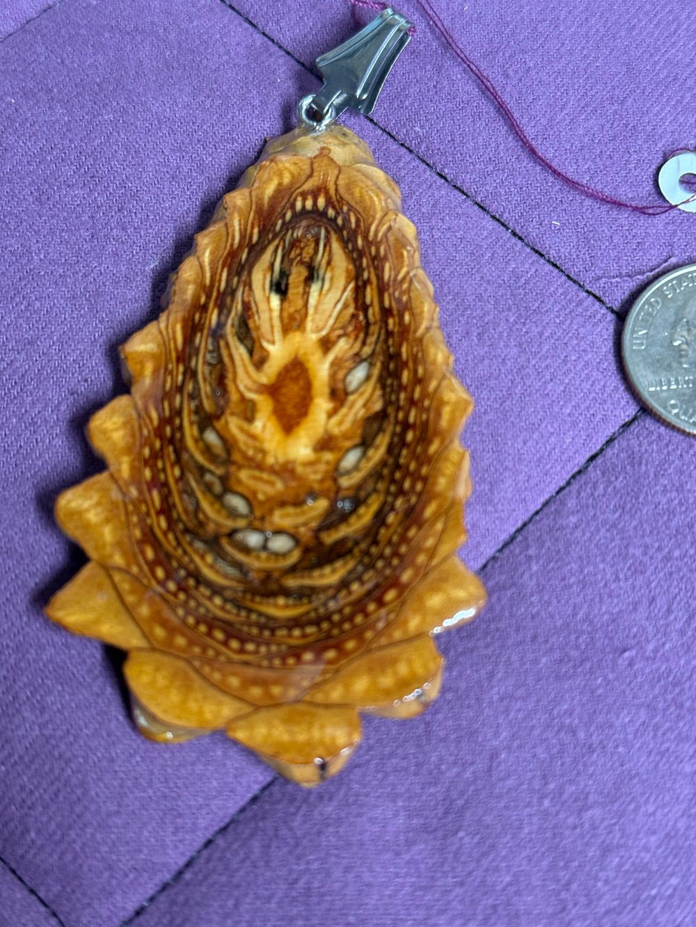 Image of Naked Pinecone Pendant #70