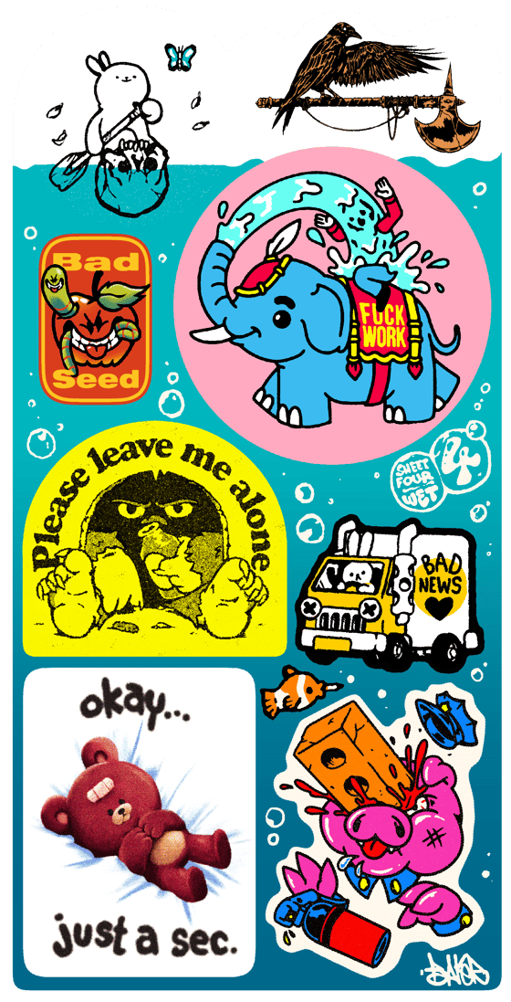 Image of STICKER SHEET 4 - WET