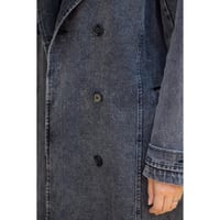 Image 5 of Denim Long Trench Jacket