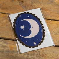 Image 3 of Crescent Moon Gold Framed Mini Card by Wanderlust Paper Co.