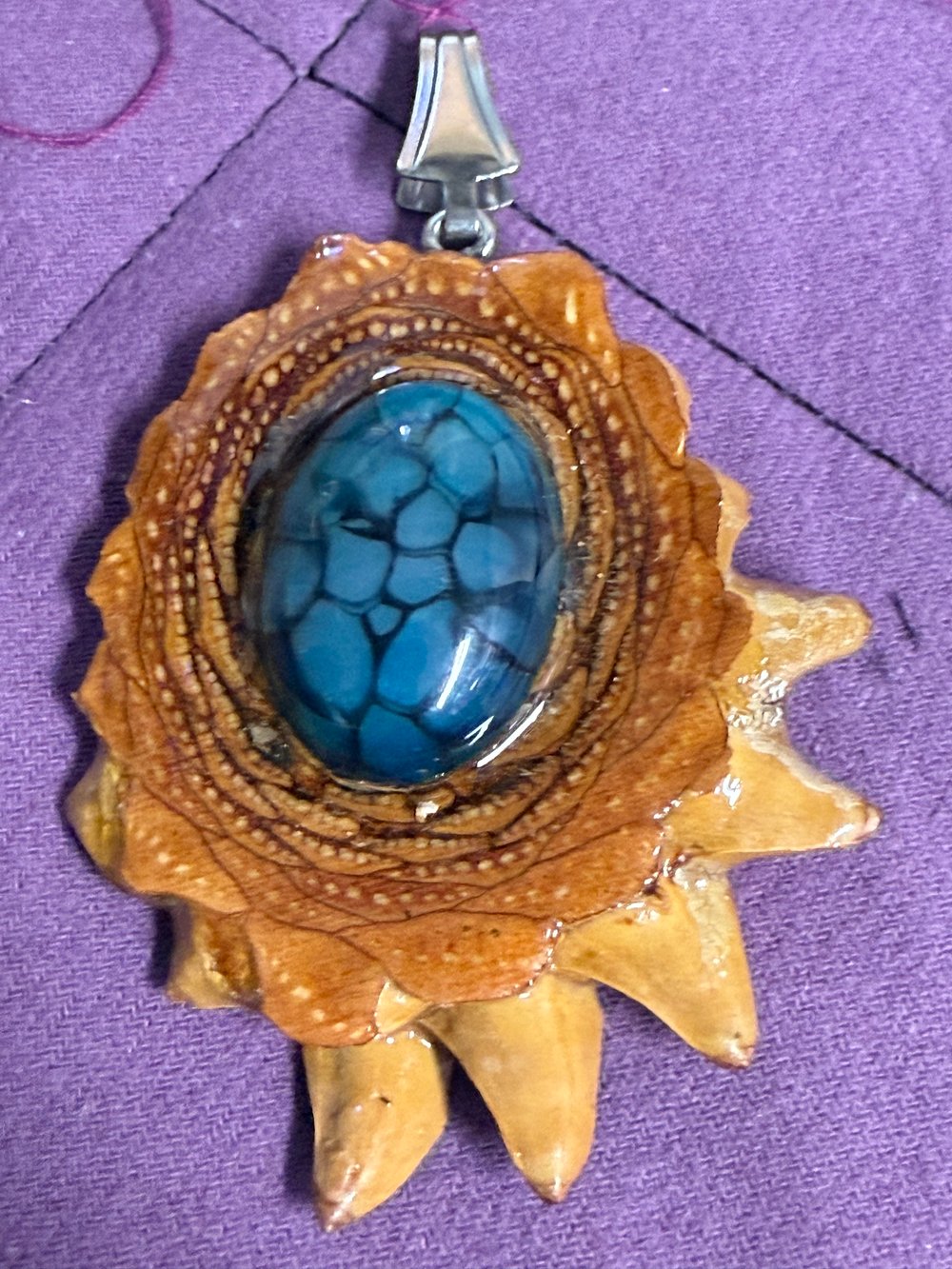 Image of Dragons Vein Pinecone Pendant #60