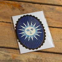 Image 2 of Sun Mini Card with Gold Frame by Wanderlust Paper Co.