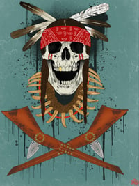 Warrior Skull Art Prints