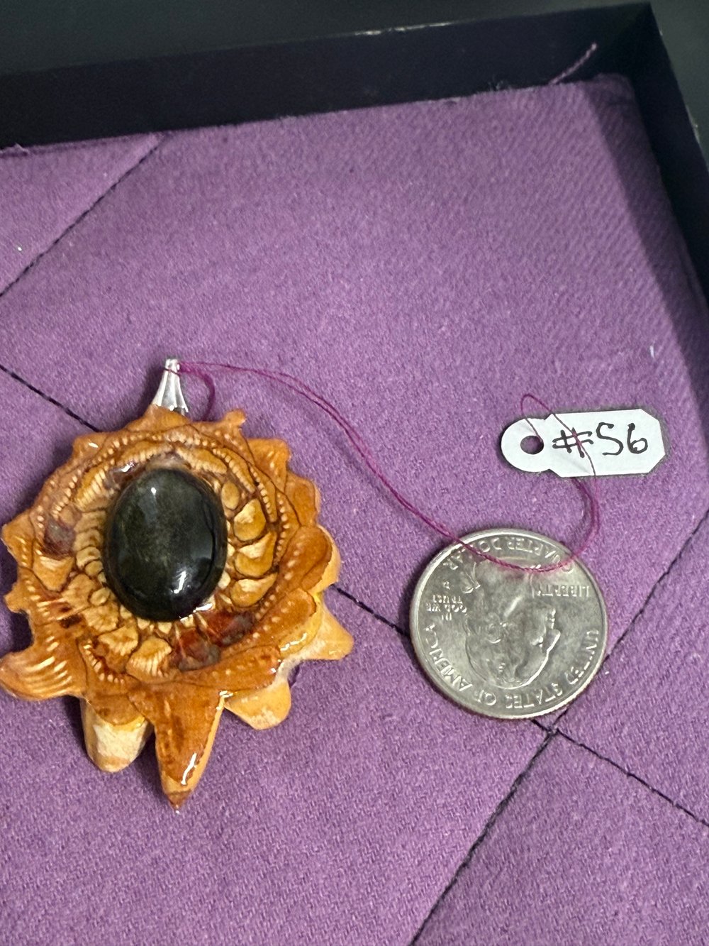 Image of Gold Sheen Obsidian Pinecone Pendant