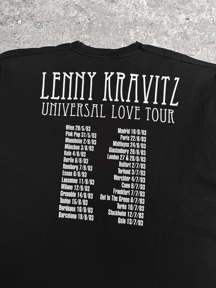 Lenny Kravitz Tシャツ 1993 UNIVERSAL LOVE Lenny Kravitz 1993 'Universal Love Tour' T-Shirt | NLVintage