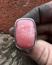 Image 3 of WL&A Handmade Heavy Ingot Lane Splitter Pink Opal Ring - Size 11