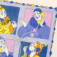 Image 2 of Clown Conference Call Riso Print - Scholastic Palette