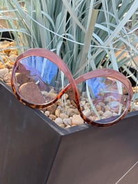 Image 1 of Tortoise & Taupe Clear Butterfly Glasses 
