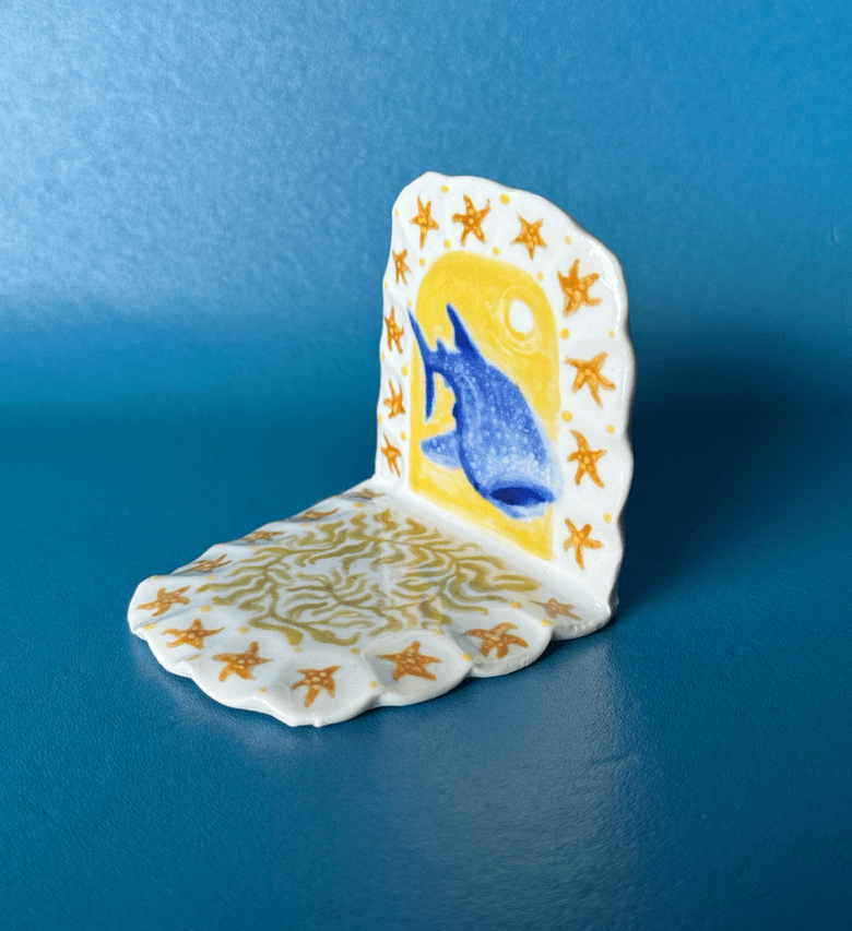 Image of Porcelain Whale Shark Trinket Holder