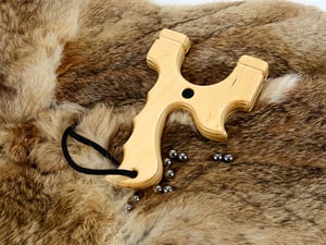 Image of Wood Slingshot, Menace Frame, Birchwood Sling Shot, Wooden Catapult, Right or Left Handed