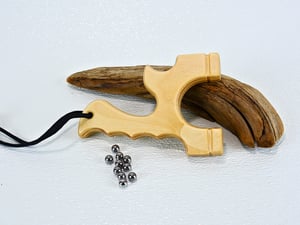 Image of Wood Slingshot, Menace Frame, Birchwood Sling Shot, Wooden Catapult, Right or Left Handed
