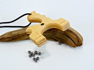 Image of Wood Slingshot, Menace Frame, Birchwood Sling Shot, Wooden Catapult, Right or Left Handed