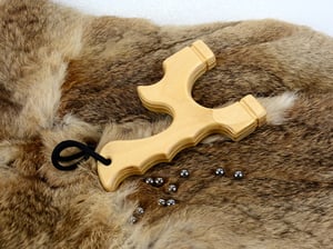 Image of Wood Slingshot, Menace Frame, Birchwood Sling Shot, Wooden Catapult, Right or Left Handed