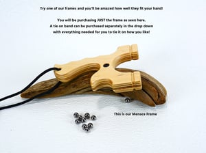 Image of Wood Slingshot, Menace Frame, Birchwood Sling Shot, Wooden Catapult, Right or Left Handed