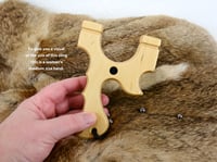 Image 9 of Wood Slingshot, Menace Frame, Birchwood Sling Shot, Wooden Catapult, Right or Left Handed