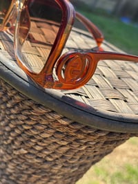 Image 2 of Brown Translucent Square Sunglasses 