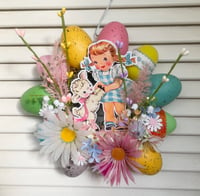 Vintage Spring Cutie Easter Wreath