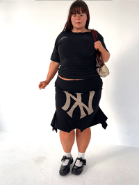 Image 2 of BLACK/BEIGE NY T-SKIRT - SIZE XXL