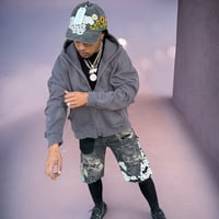 Image 2 of Grey Cuff Zip Up