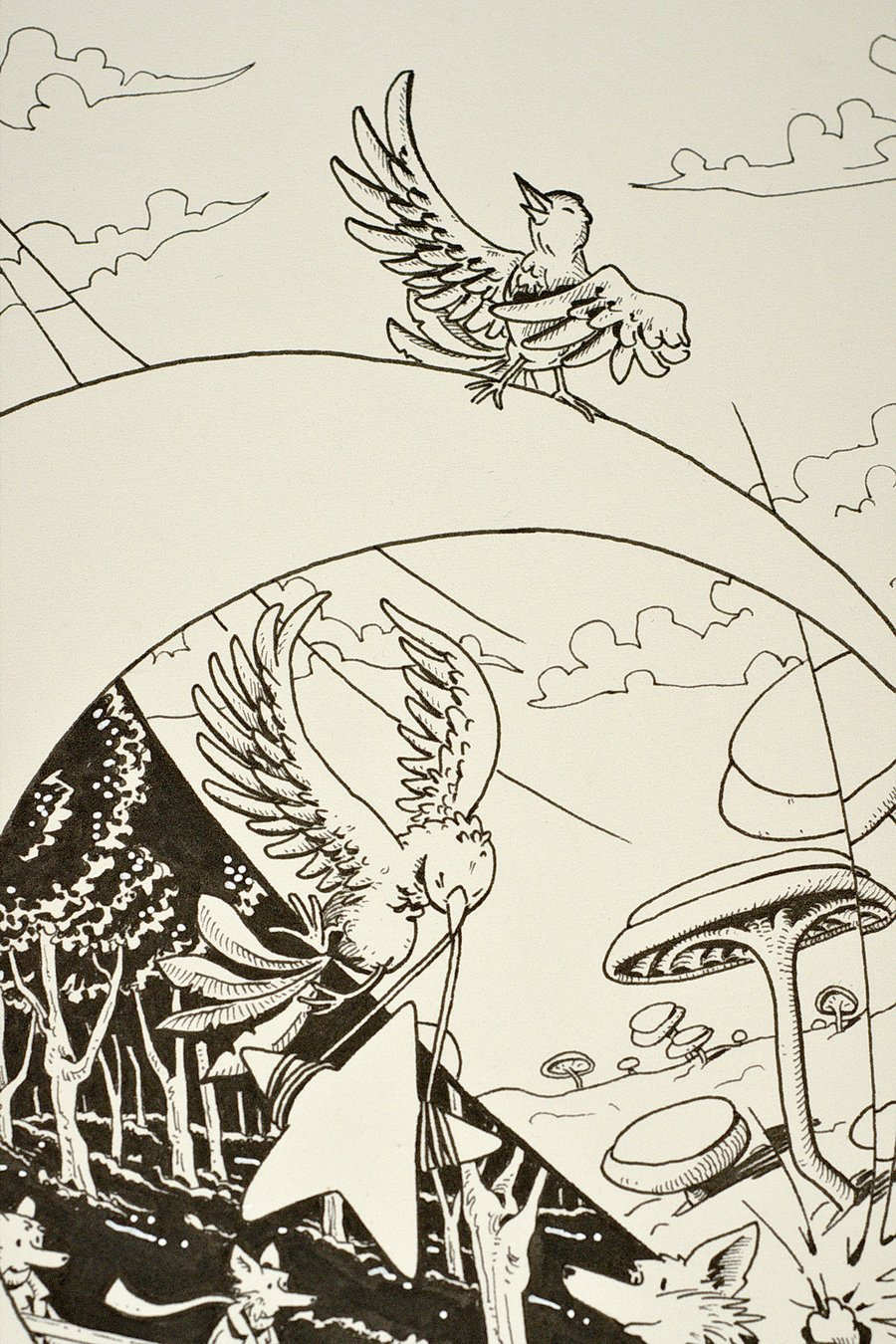 Image of Original Ink Drawing - Umphrey's McGee NYE 2024