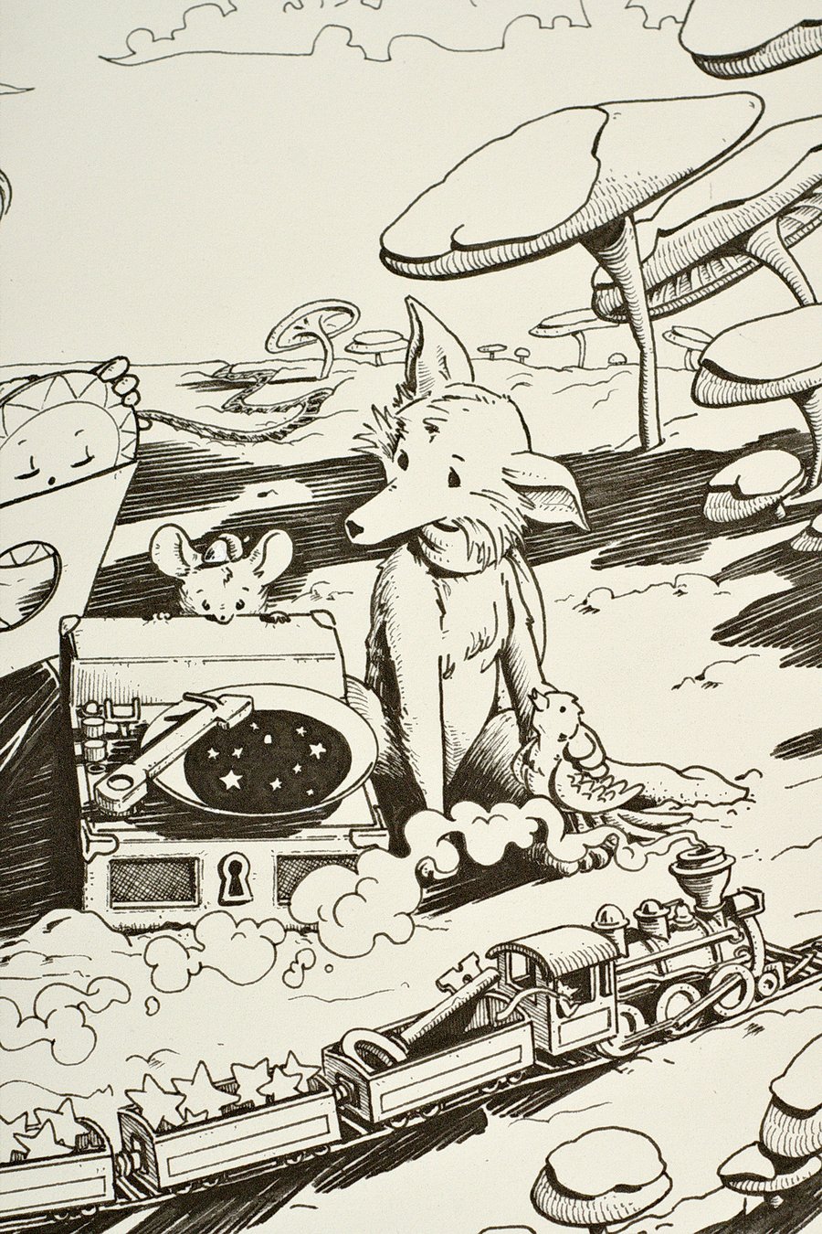 Image of Original Ink Drawing - Umphrey's McGee NYE 2024