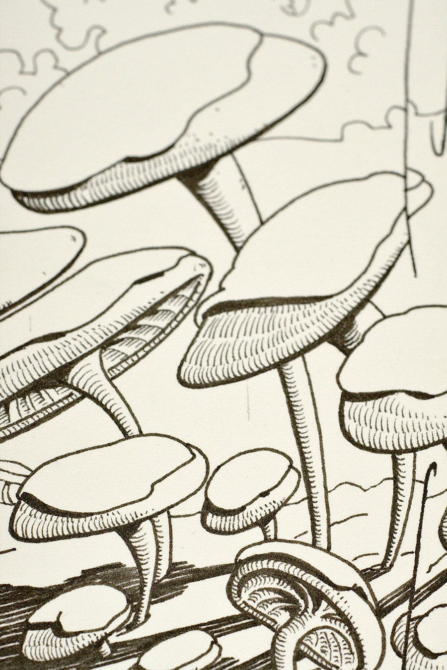 Image of Original Ink Drawing - Umphrey's McGee NYE 2024