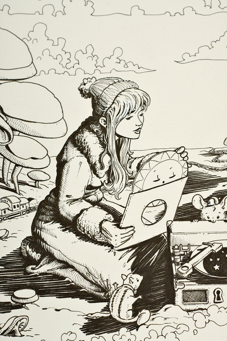 Image of Original Ink Drawing - Umphrey's McGee NYE 2024