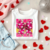 Image 1 of Be Mine Galentine Hand pressed Tshirt 