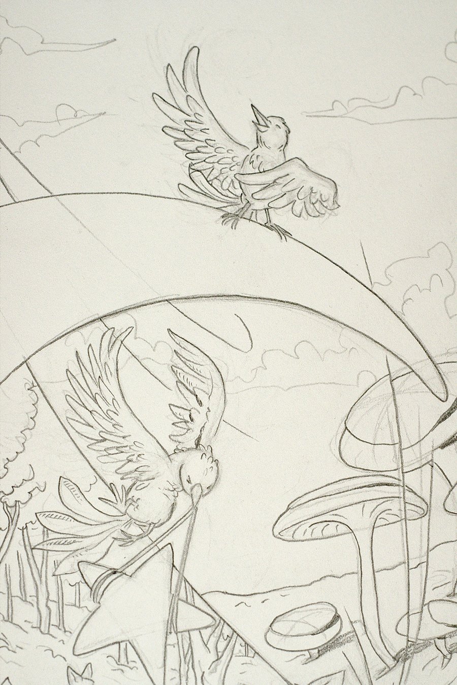 Image of Original Pencil Drawing - Umphrey's McGee NYE 2024