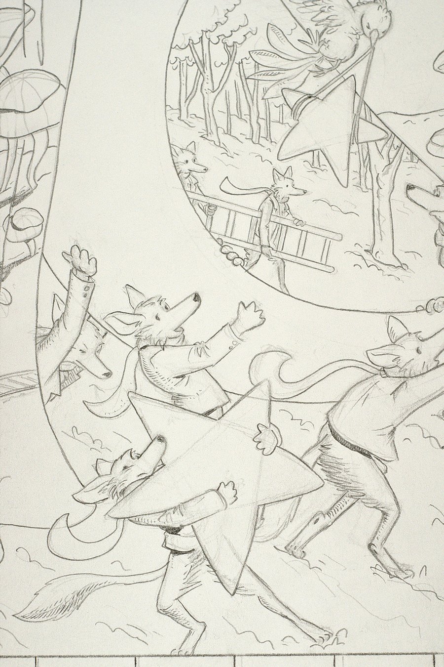 Image of Original Pencil Drawing - Umphrey's McGee NYE 2024