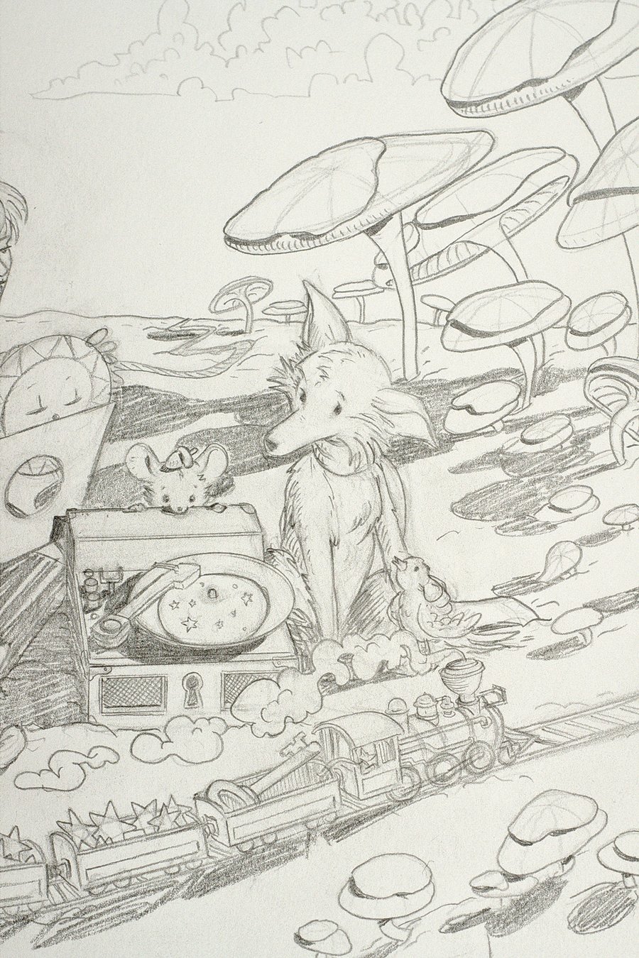 Image of Original Pencil Drawing - Umphrey's McGee NYE 2024