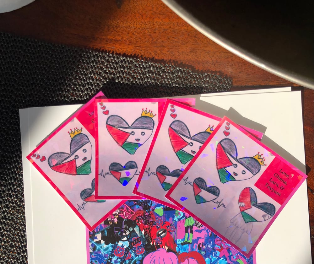 Image of Holographic Valentine Sticker by Ghena, Lara, and Tayyam