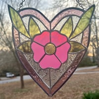Image 3 of pink flower heart