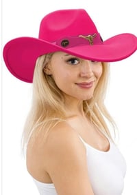 Image 2 of Fuchsia  Cowboy Hat 