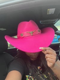 Image 1 of Fuchsia  Cowboy Hat 