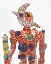 Image 4 of Ceramic Moon Walkers Sculptures 