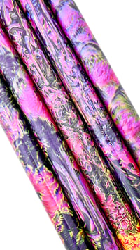 Image 1 of Black Butterfly Maker Blanks! Pressure cast with Alumilite resin, purple, pink, mauve & yellow