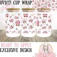 Flower berries UVDTF cup wrap 