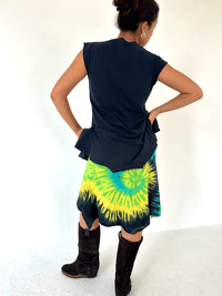 Image 4 of AQUA TIE-DYE SPIRAL T-SKIRT - SIZE M