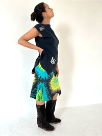 Image 3 of AQUA TIE-DYE SPIRAL T-SKIRT - SIZE M