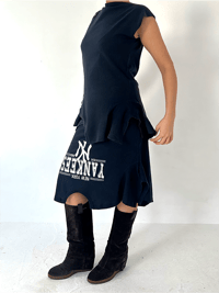 Image 4 of NAVY/WHITE TEXT NY T-SKIRT - SIZE M