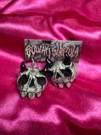 Image 3 of Anxiety Skull Earrings