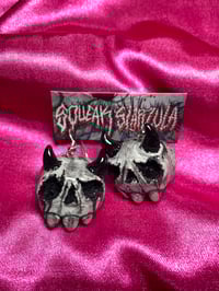 Image 1 of Anxiety Skull Earrings
