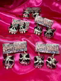 Image 5 of Anxiety Skull Earrings