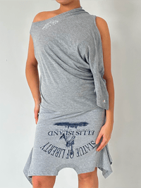 Image 1 of GREY SHIFT TOP - SIZE L 